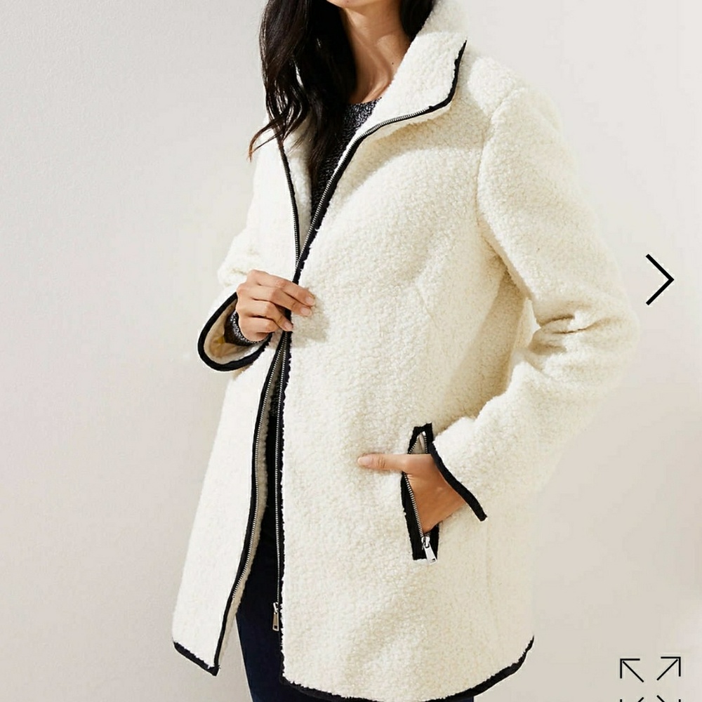 NEW Loft funnel-neck coat